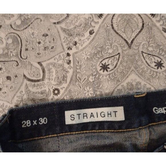 Women Junior Gap 1969 Straight Blue Jeans Waist 28 Inseam 29 Rise 9.5 - Picture 5 of 10